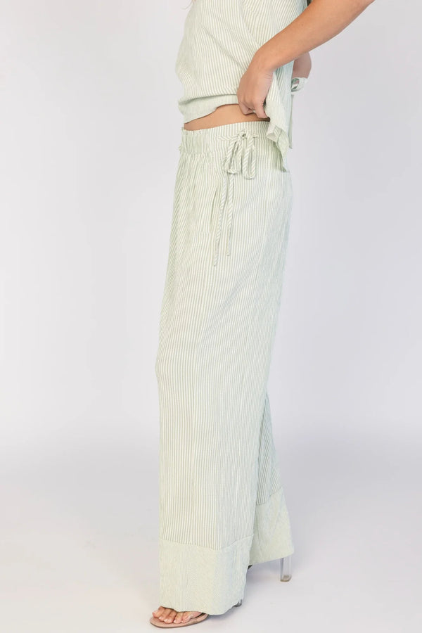 Pepper Top + Pants Set | Sage Stripe