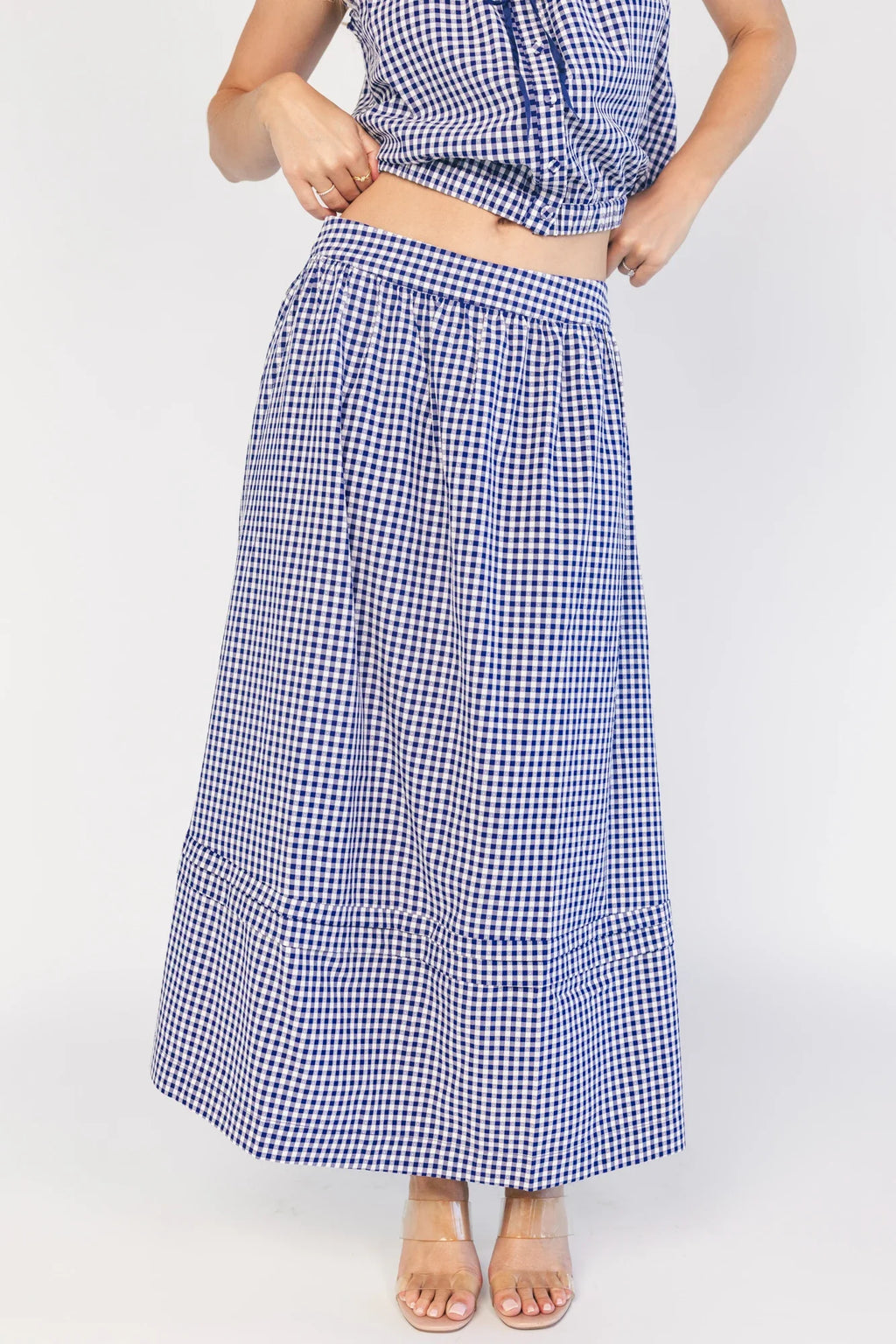 Keegan Skirt | Navy + White Gingham