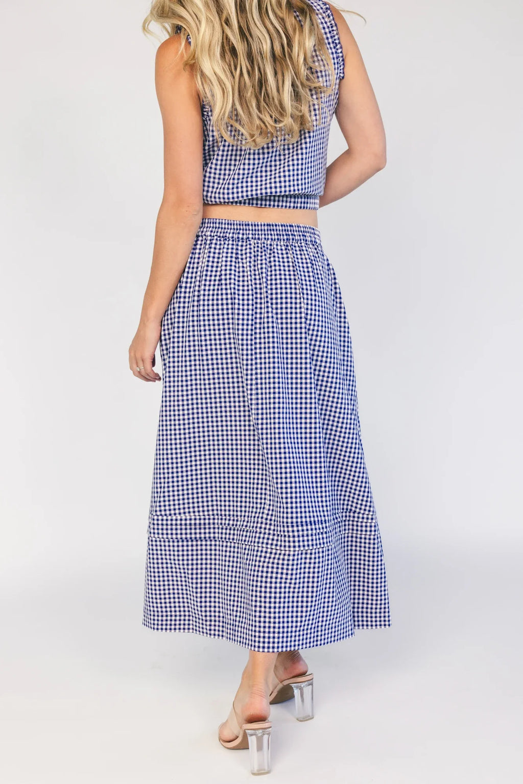 Keegan Skirt | Navy + White Gingham