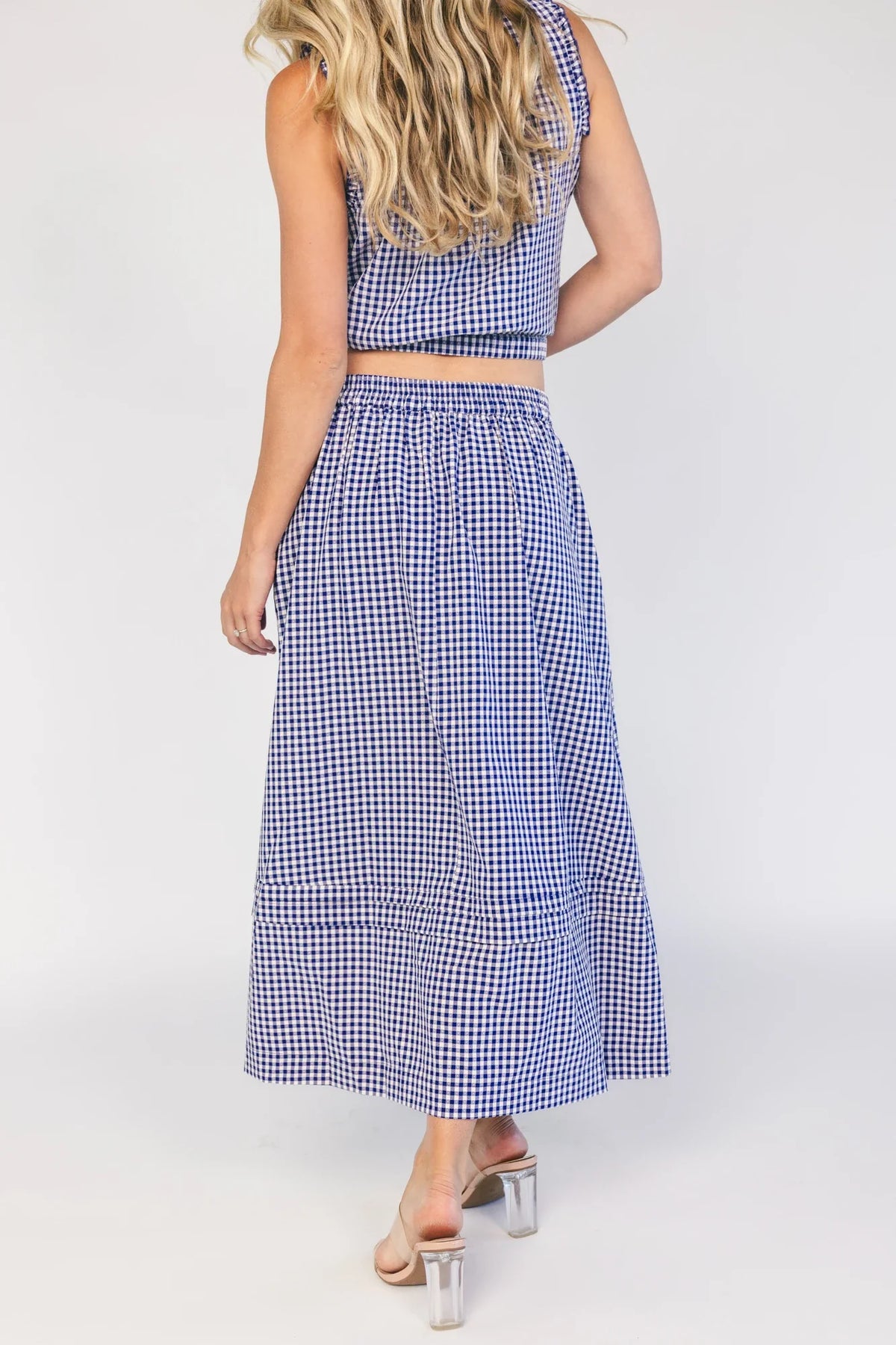 Keegan Skirt | Navy + White Gingham