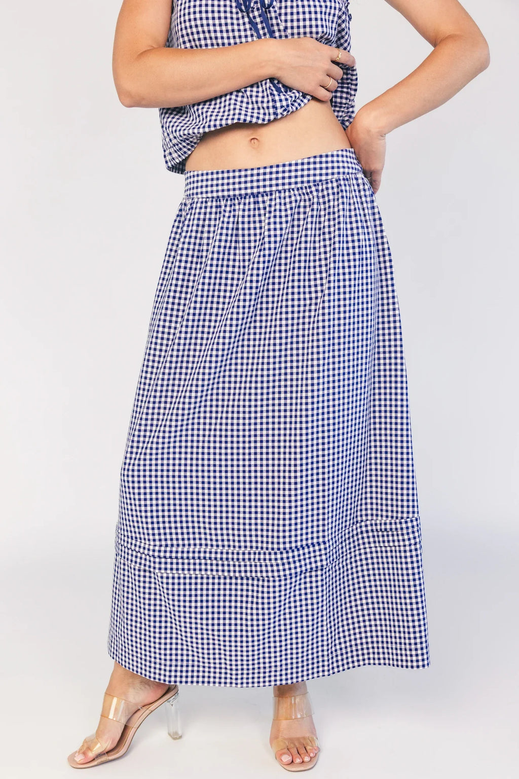 Keegan Skirt | Navy + White Gingham