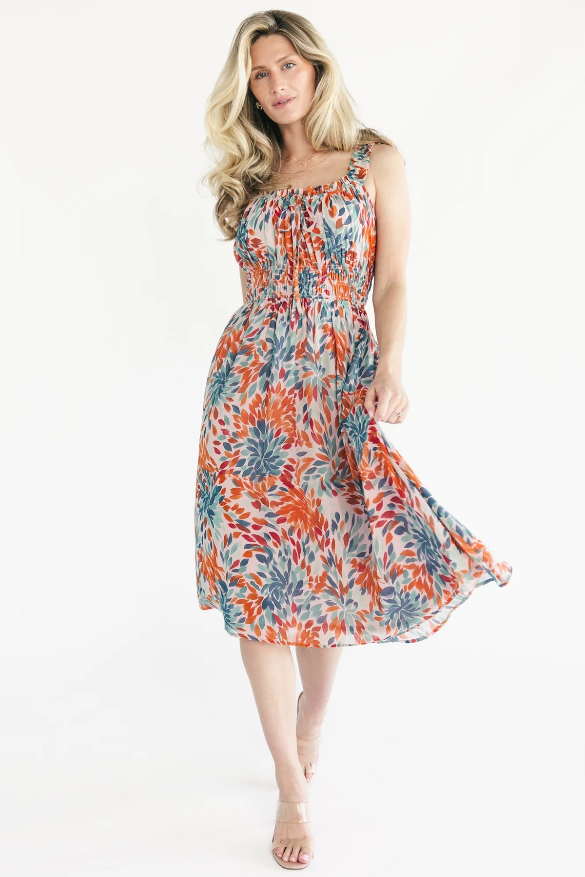 Marni Midi Dress | Blush Multi Main image