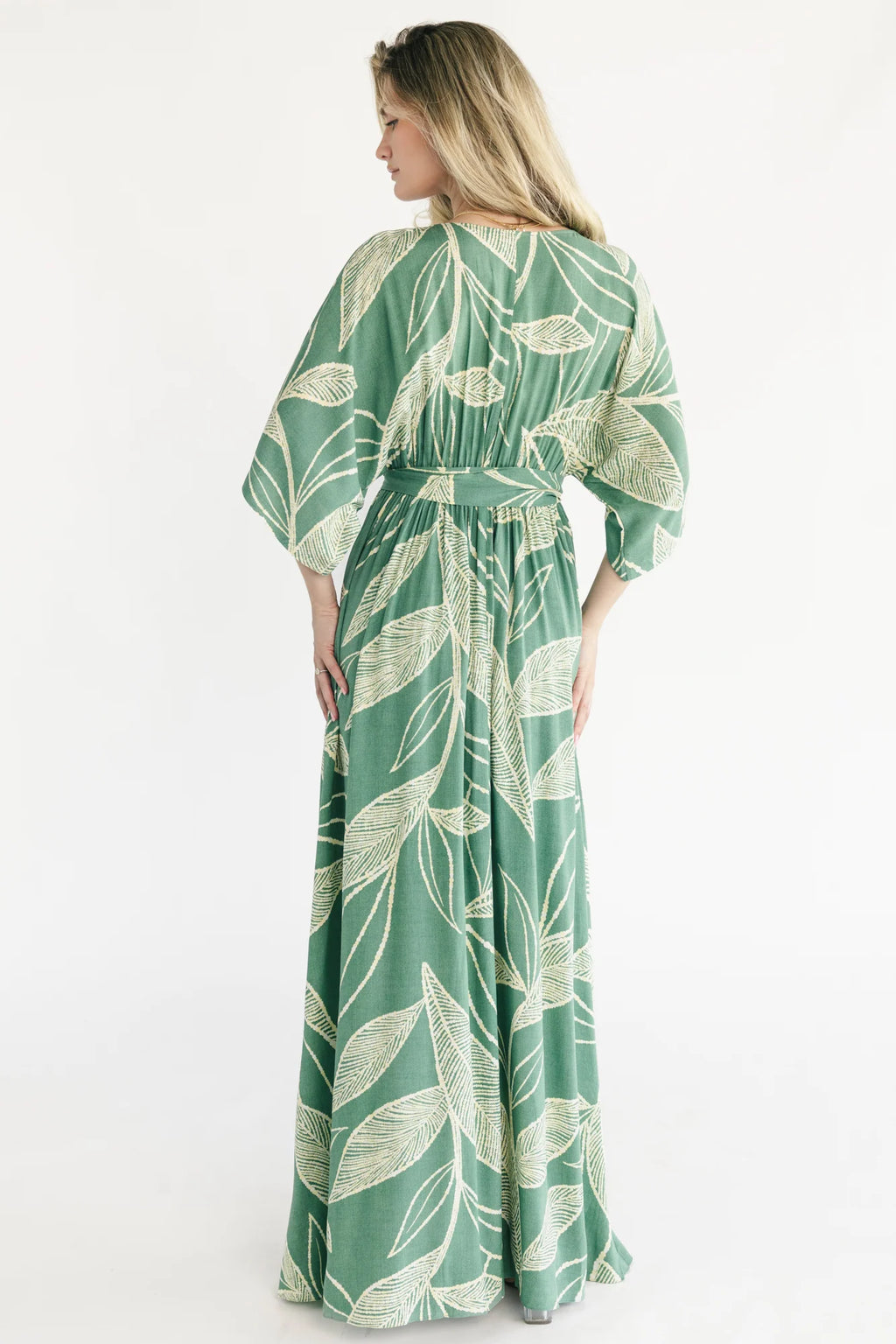Kalea Maxi Dress | Green + Off White