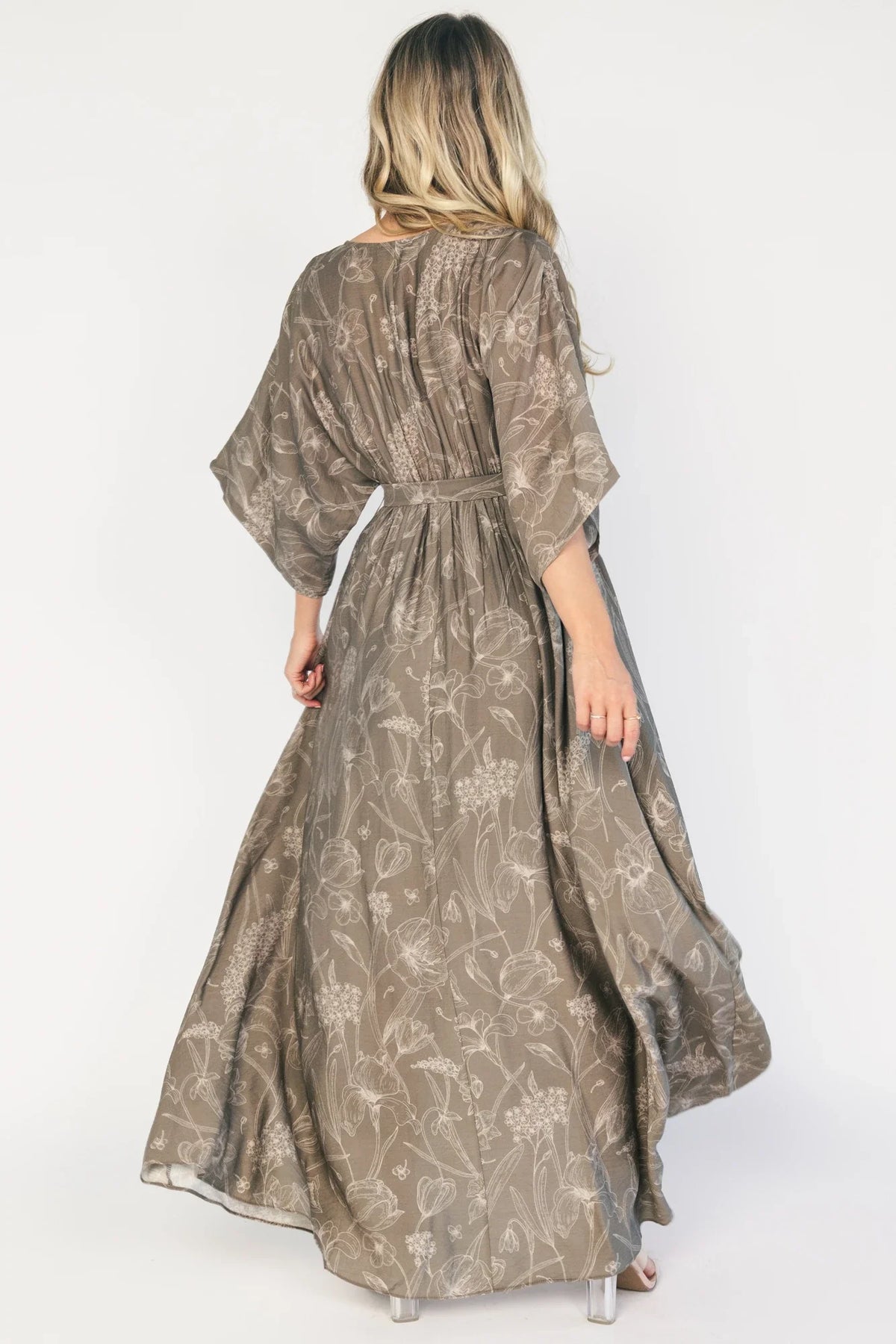 Kalea Maxi Dress | Dusty Olive Print
