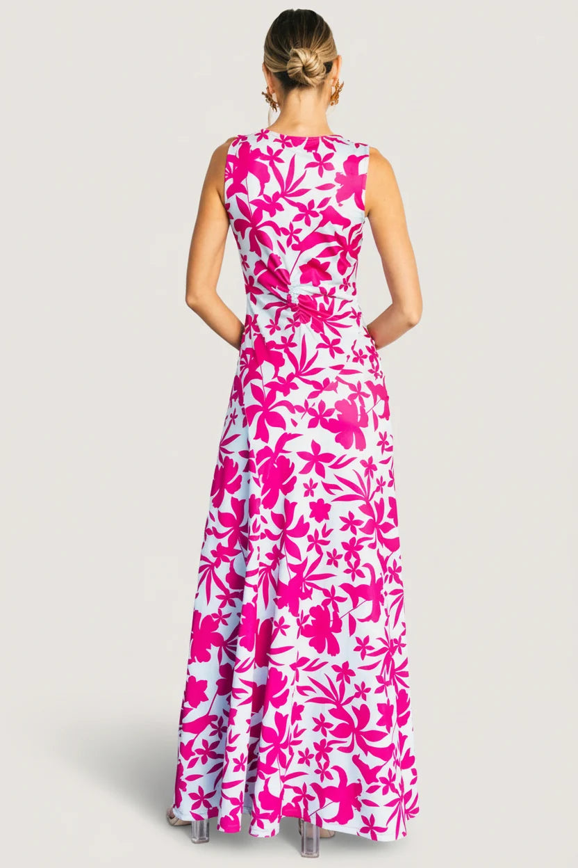 Risa Maxi Dress | Blue + Pink