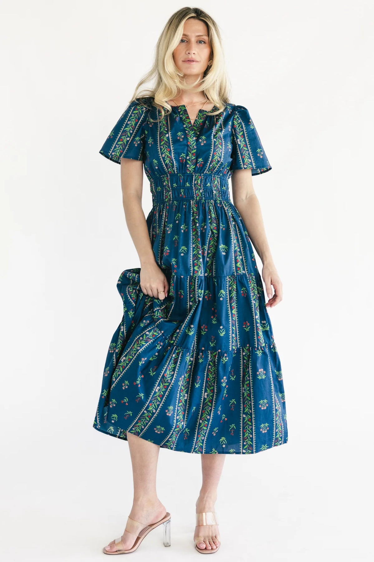 Sorrel Midi Dress | Navy Multi Floral Main image