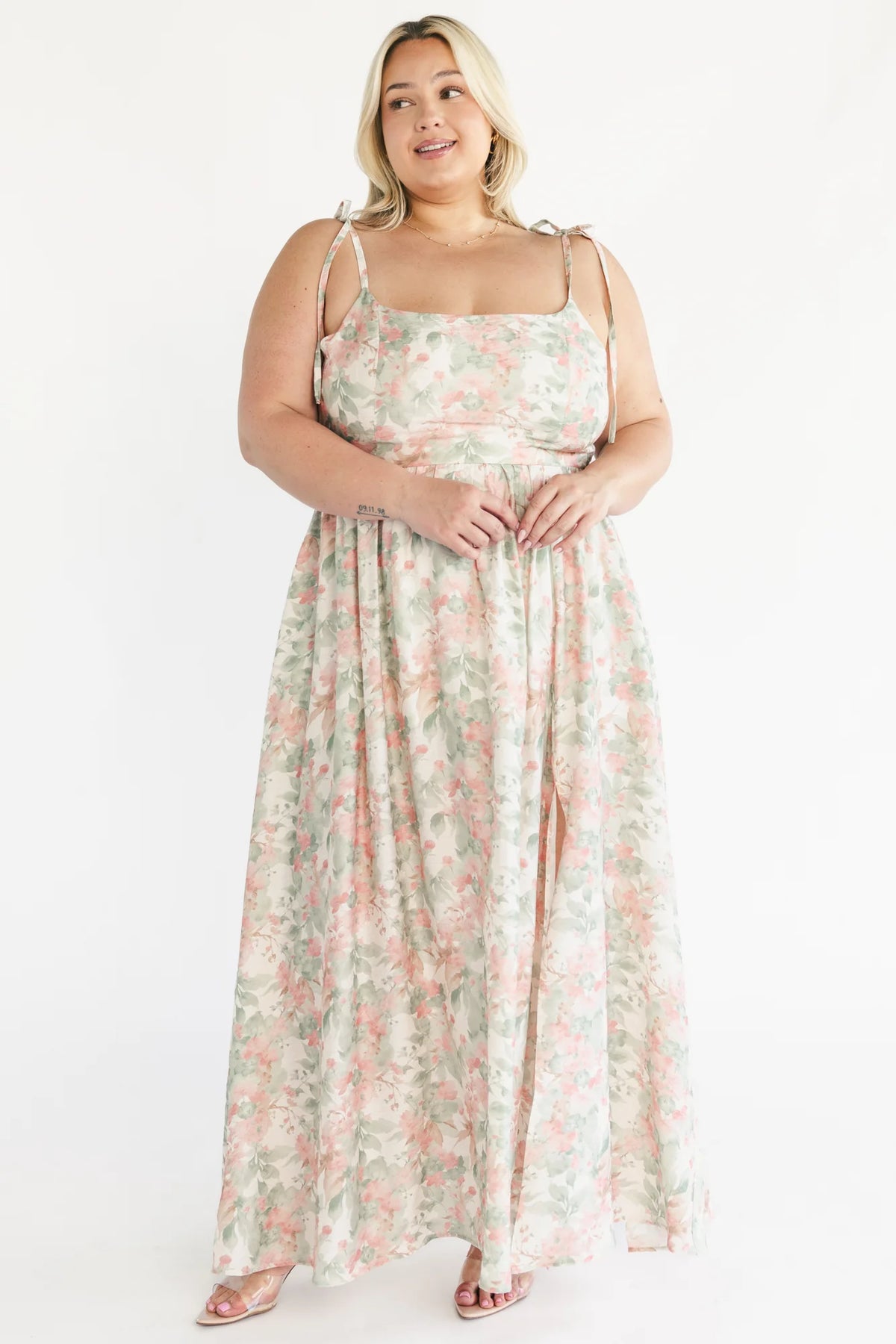 Elton Maxi Dress | Sage + Blush Floral