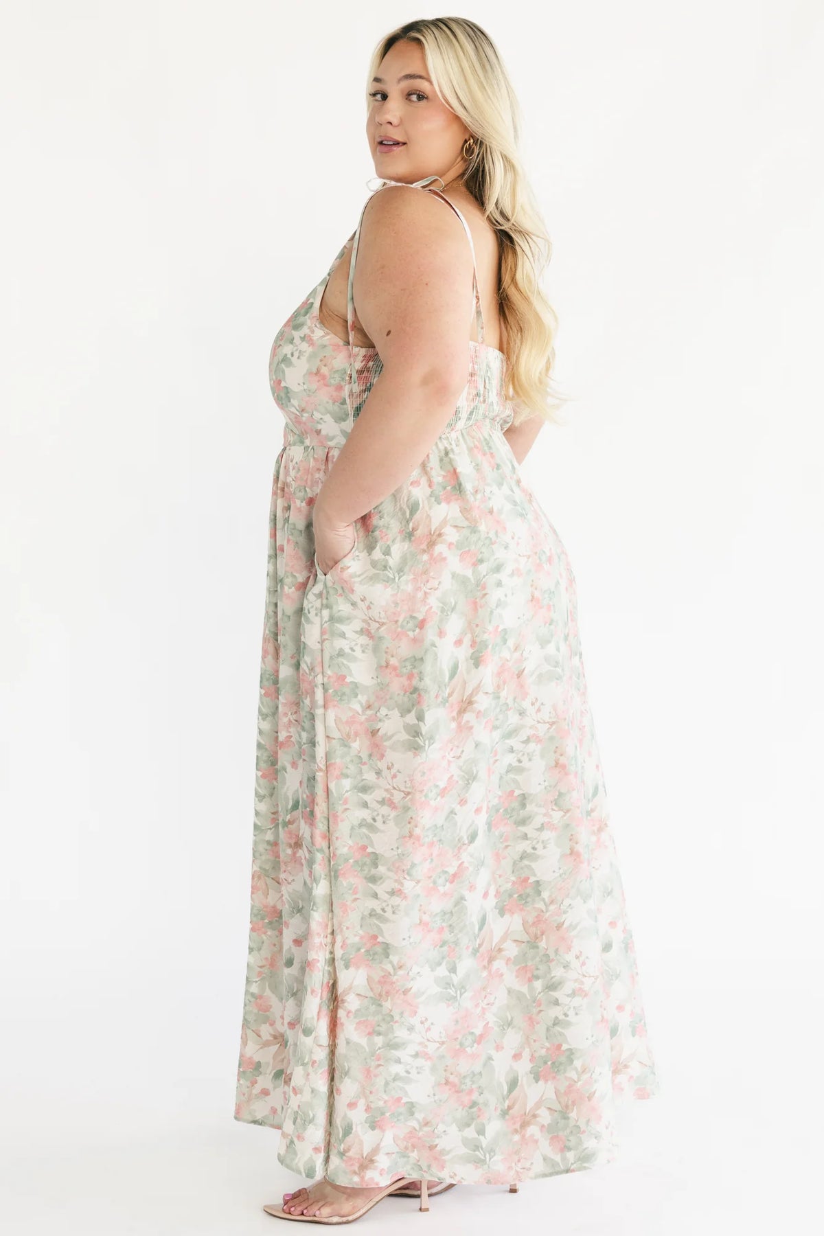Elton Maxi Dress | Sage + Blush Floral
