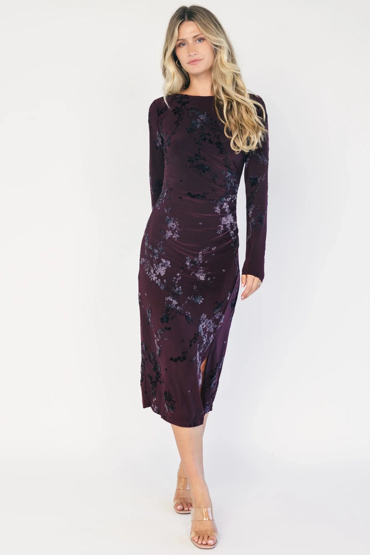 Elizabeth Midi Dress | Dark Plum Main image