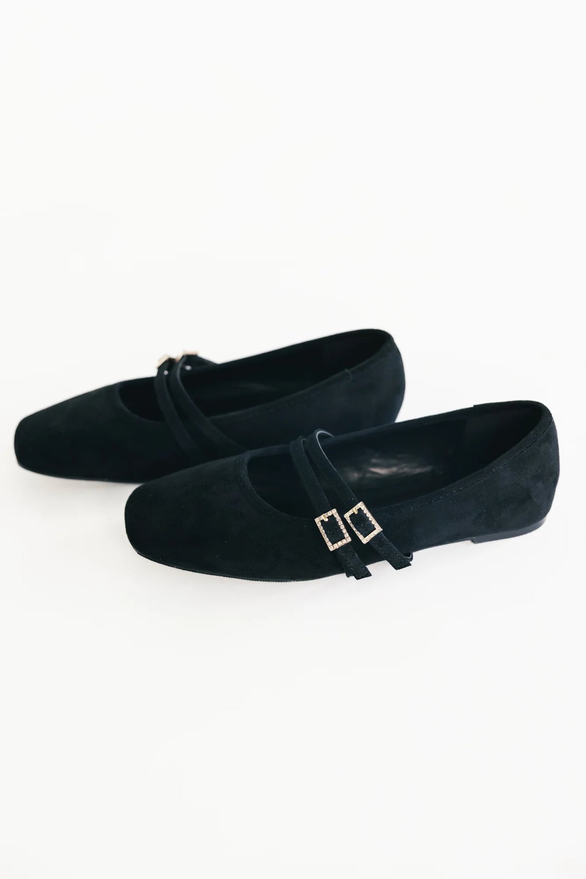 Azira Square Toe Flats | Black Main image