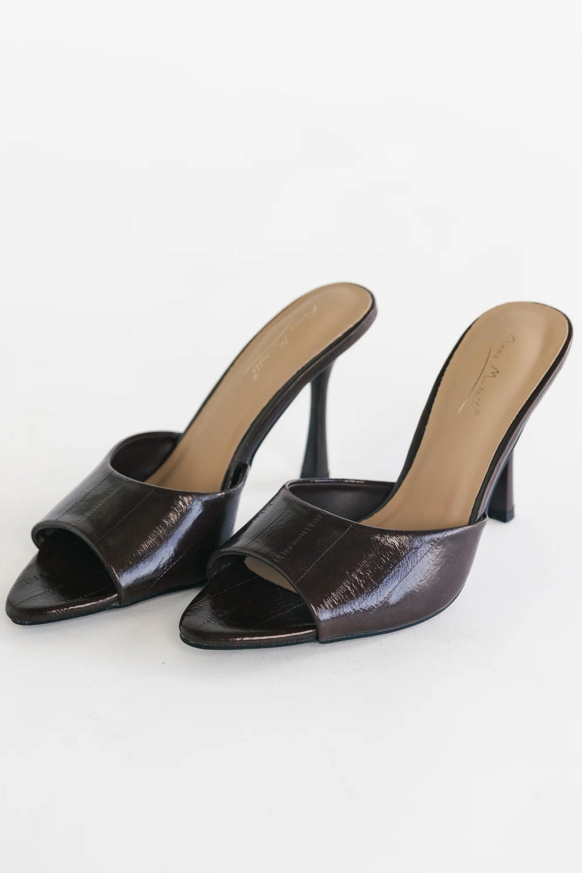 Rosabelle Open Toe Mule Heel | Brown Main image