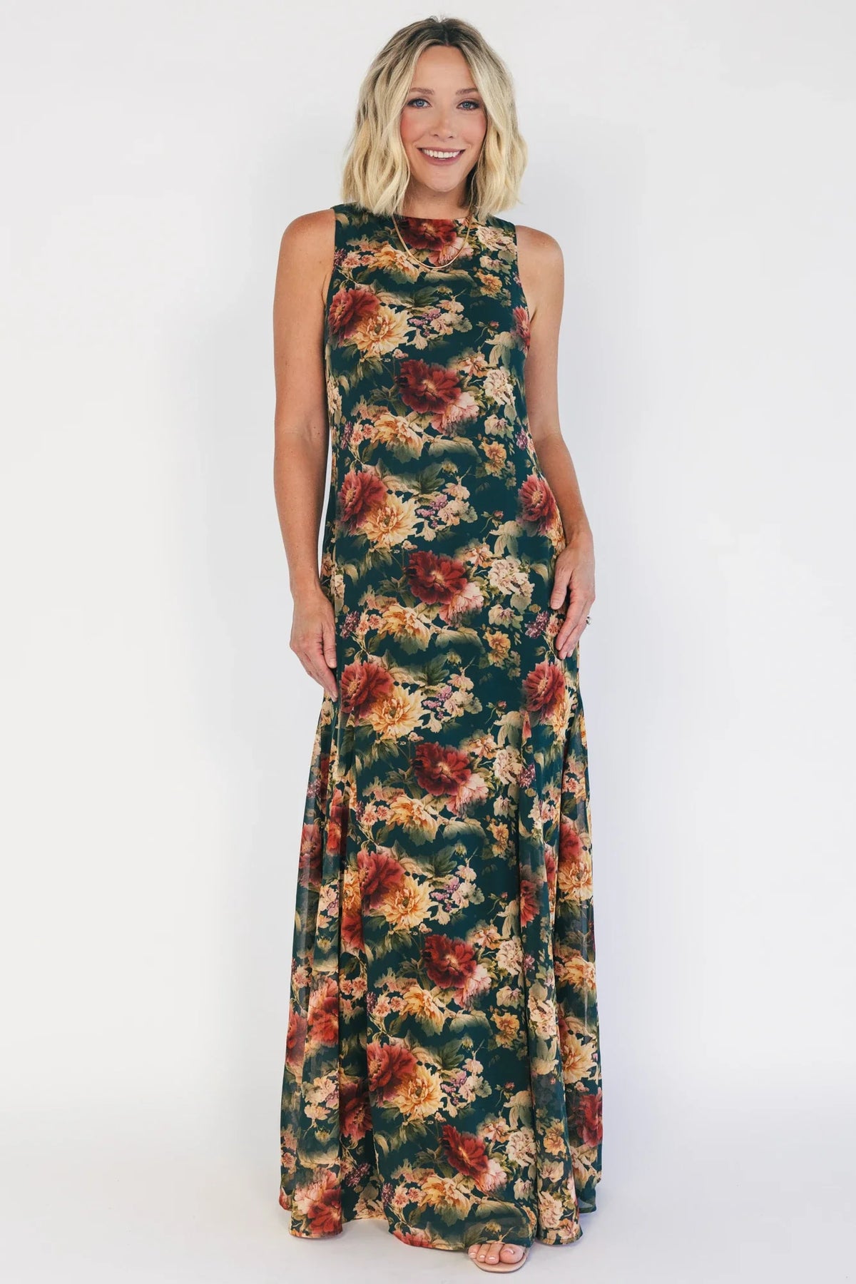 Rockefeller Maxi Dress | Topaz + Marsala Floral Main image