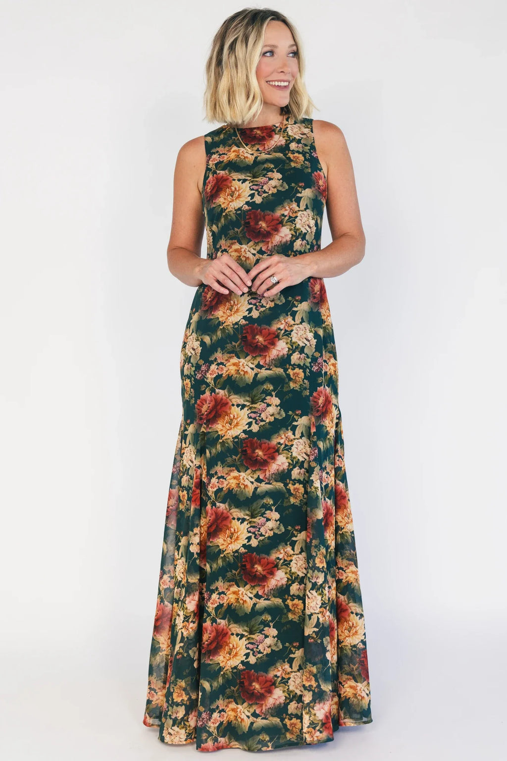 Rockefeller Maxi Dress | Topaz + Marsala Floral
