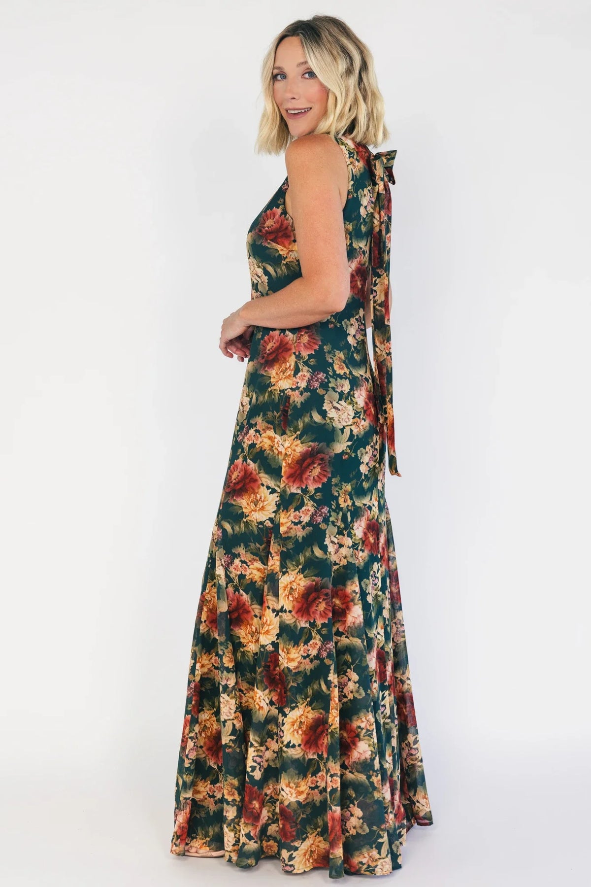 Rockefeller Maxi Dress | Topaz + Marsala Floral