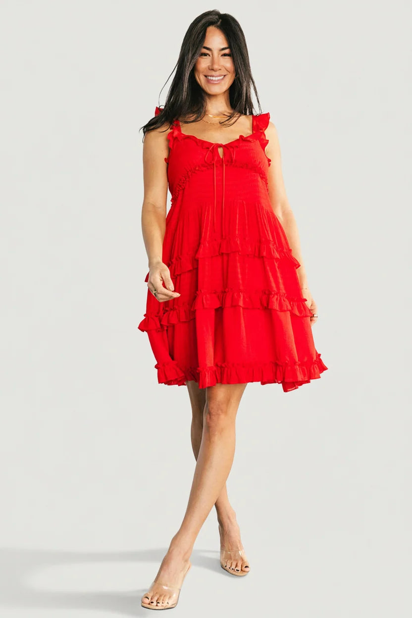 Andalucía Short Dress | Red Main image