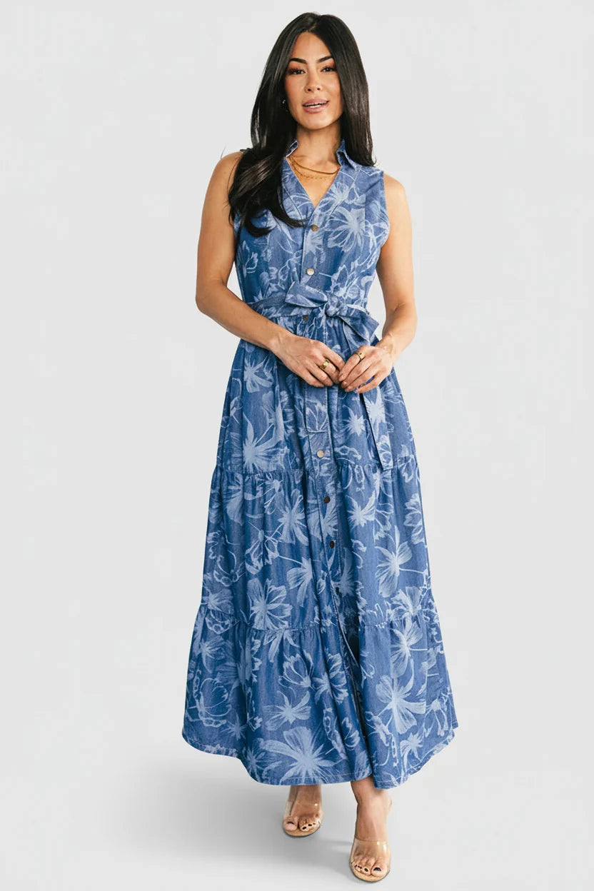 Rocío Soft Denim Dress | Blue Print Main image