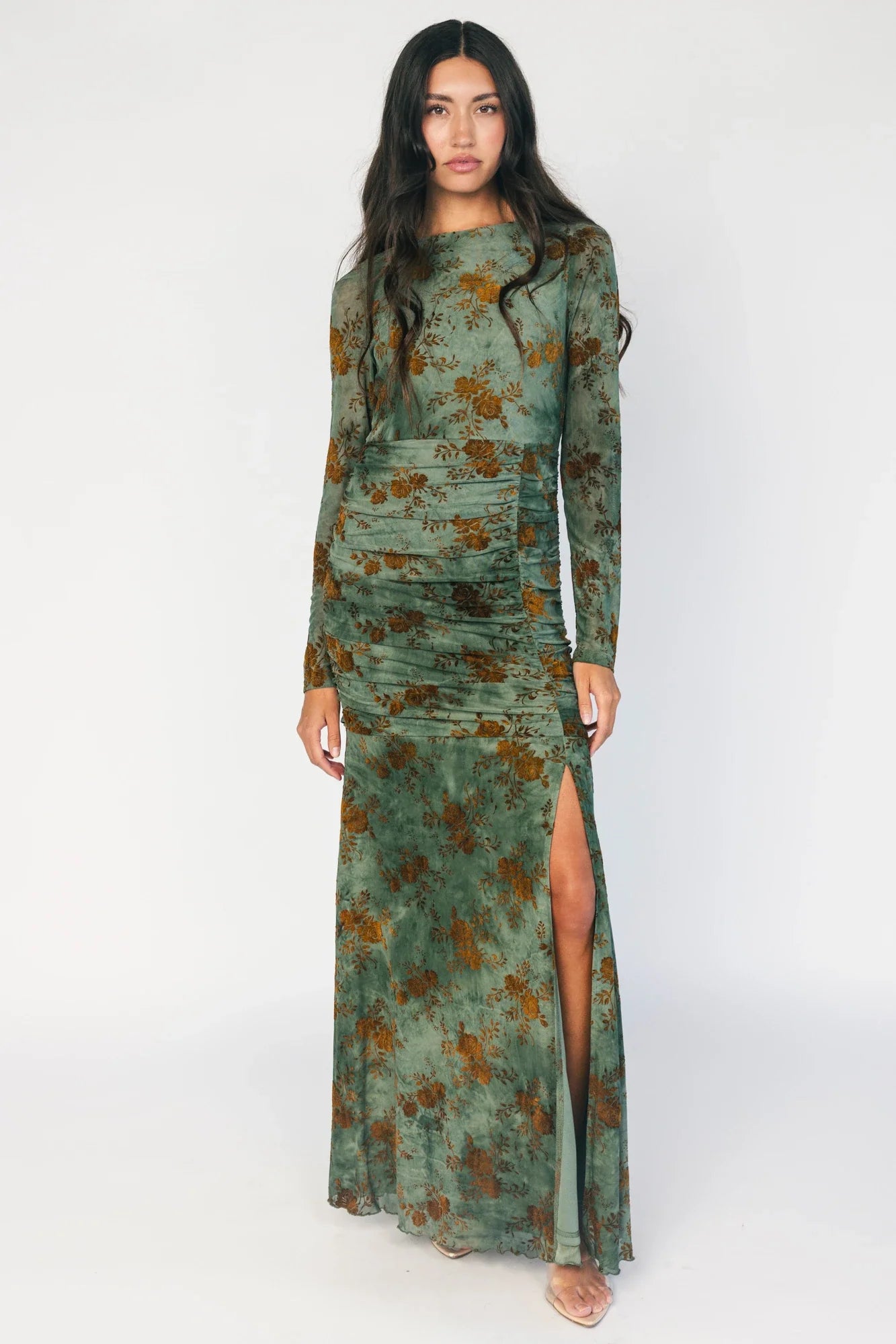 Nocturne Maxi Dress | Green + Copper Secondary image