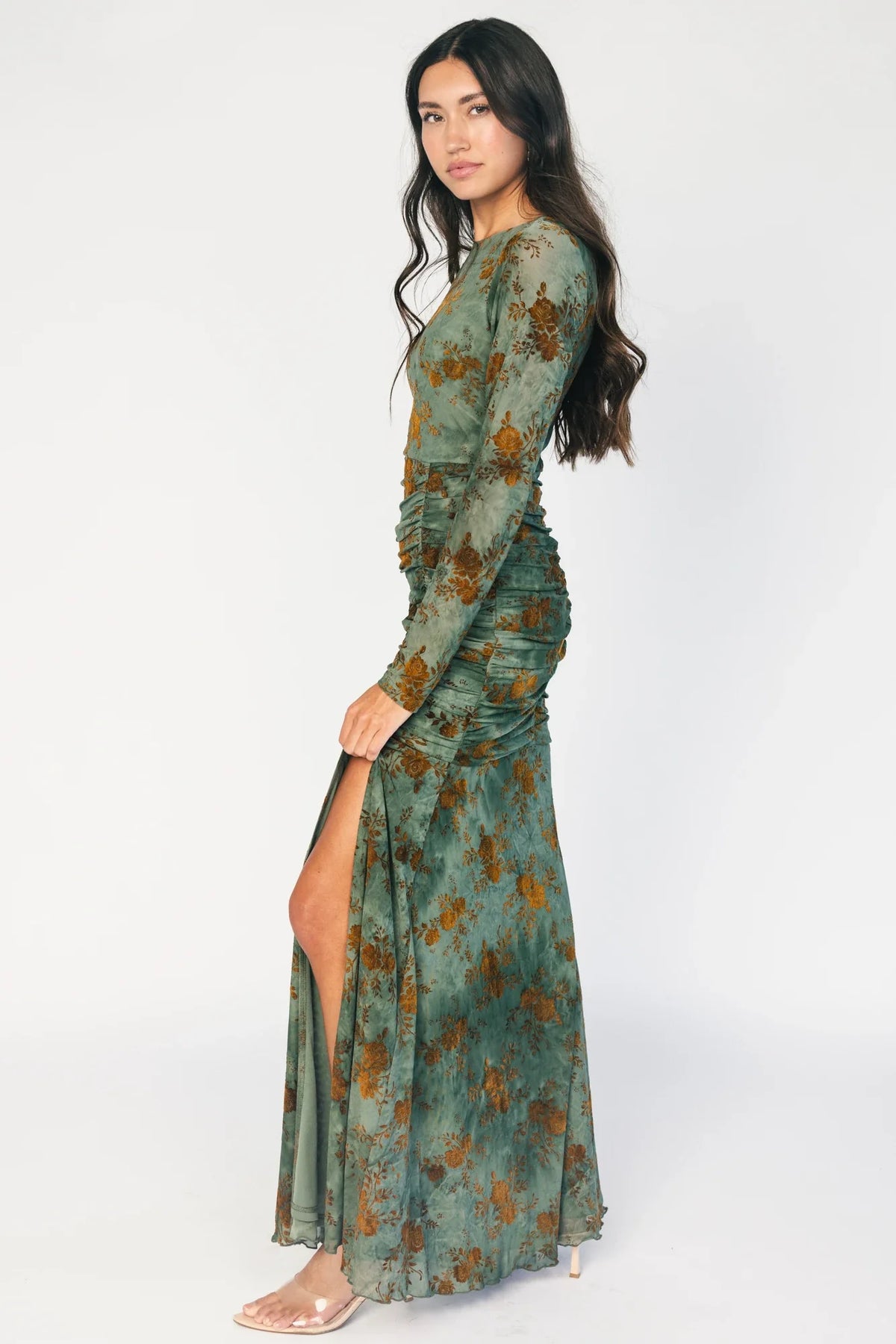 Nocturne Maxi Dress | Green + Copper