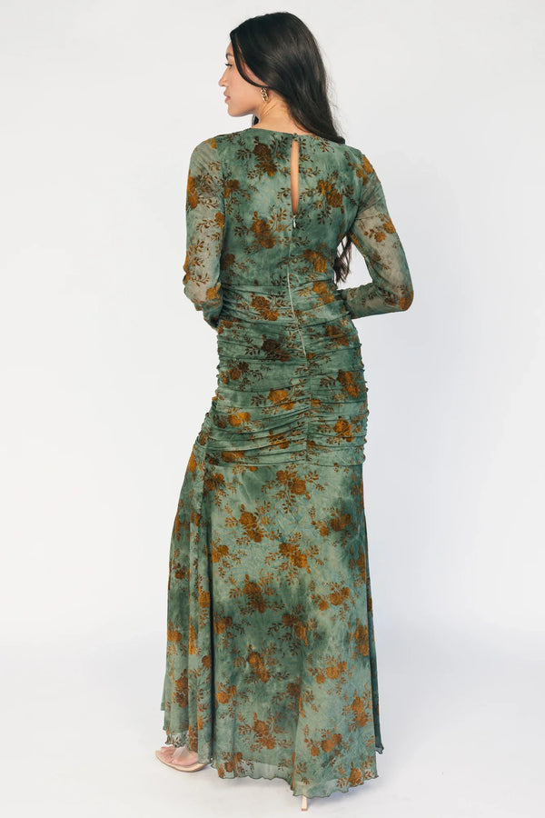 Nocturne Maxi Dress | Green + Copper