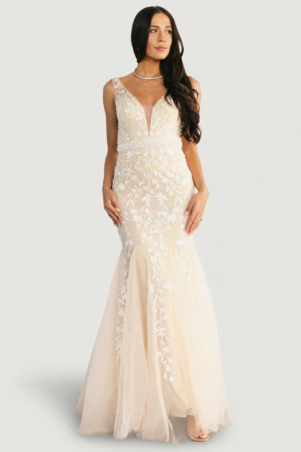 Fleurette Bridal Gown | Beige + Ivory