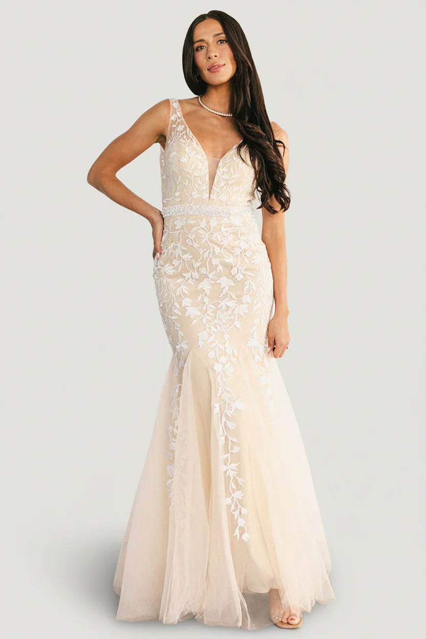 Fleurette Bridal Gown | Beige + Ivory