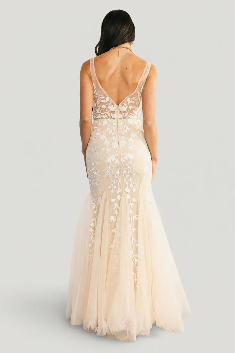 Fleurette Bridal Gown | Beige + Ivory