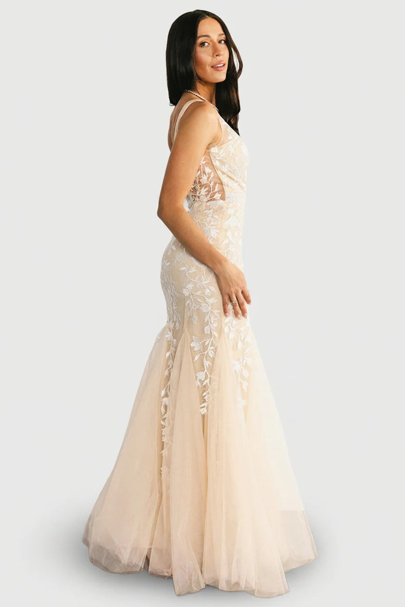 Fleurette Bridal Gown | Beige + Ivory