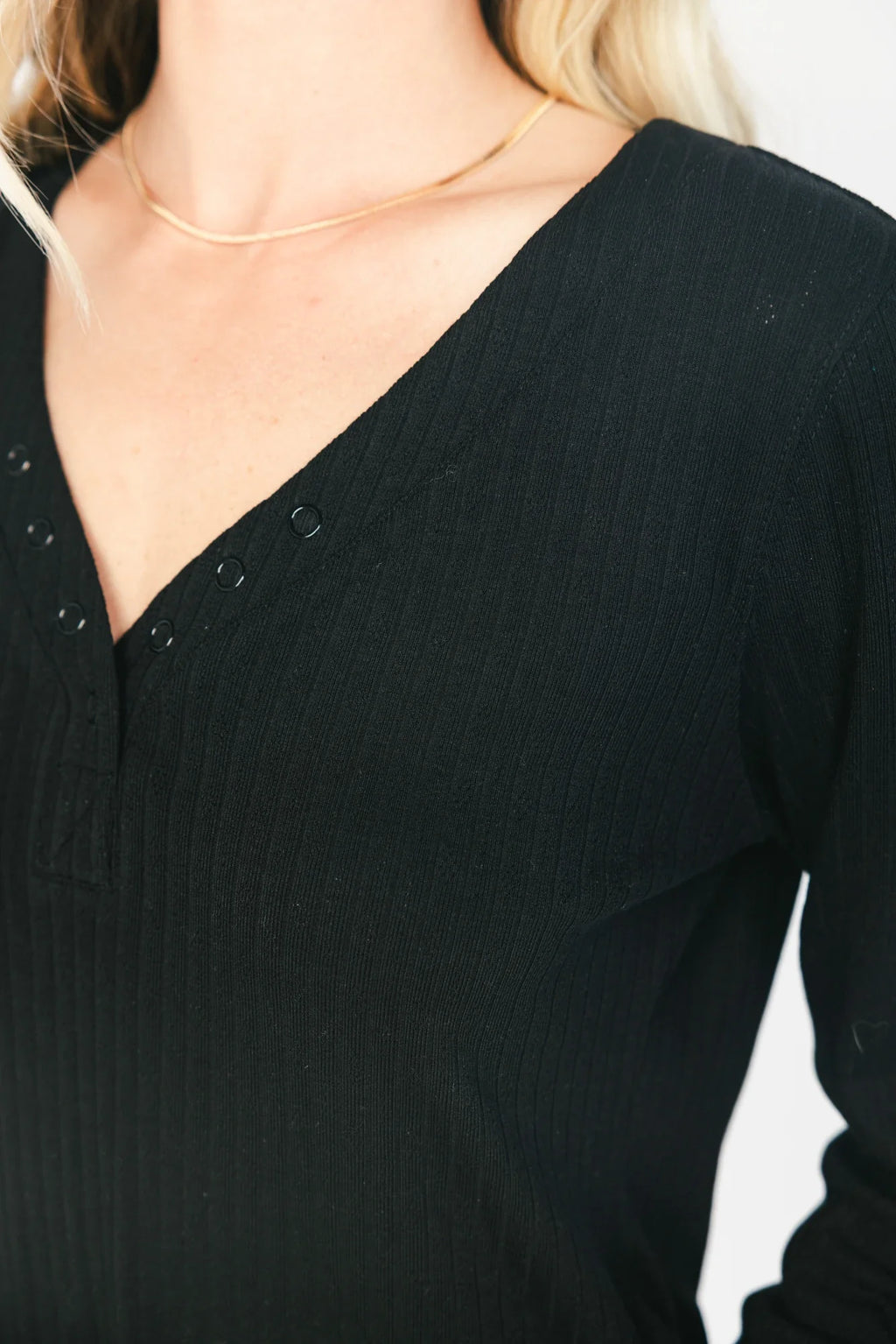 Rubi Soft Ribbed Pajama Set | Black