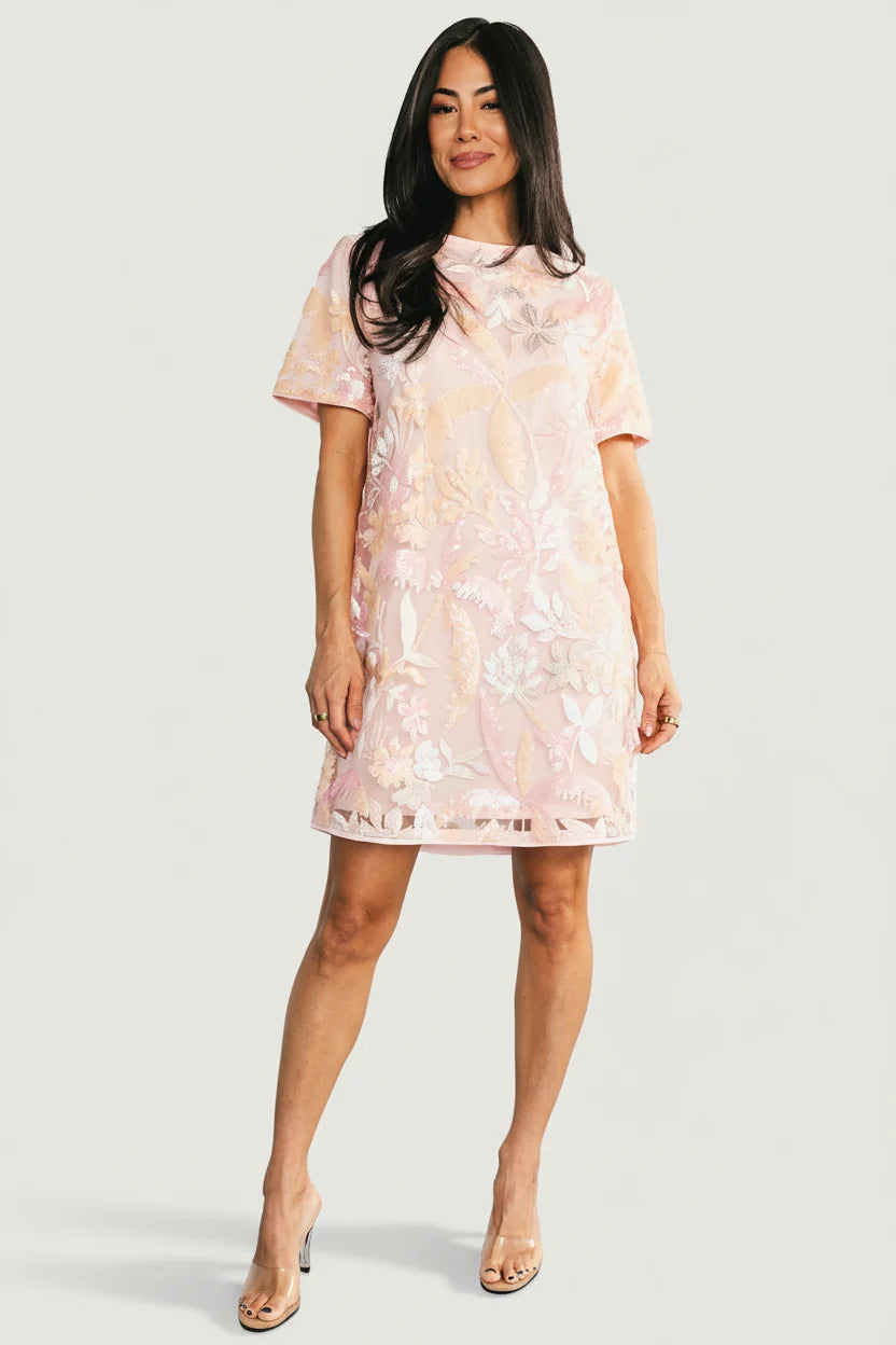 Patricia Sequin Short Dress | Blush Main image