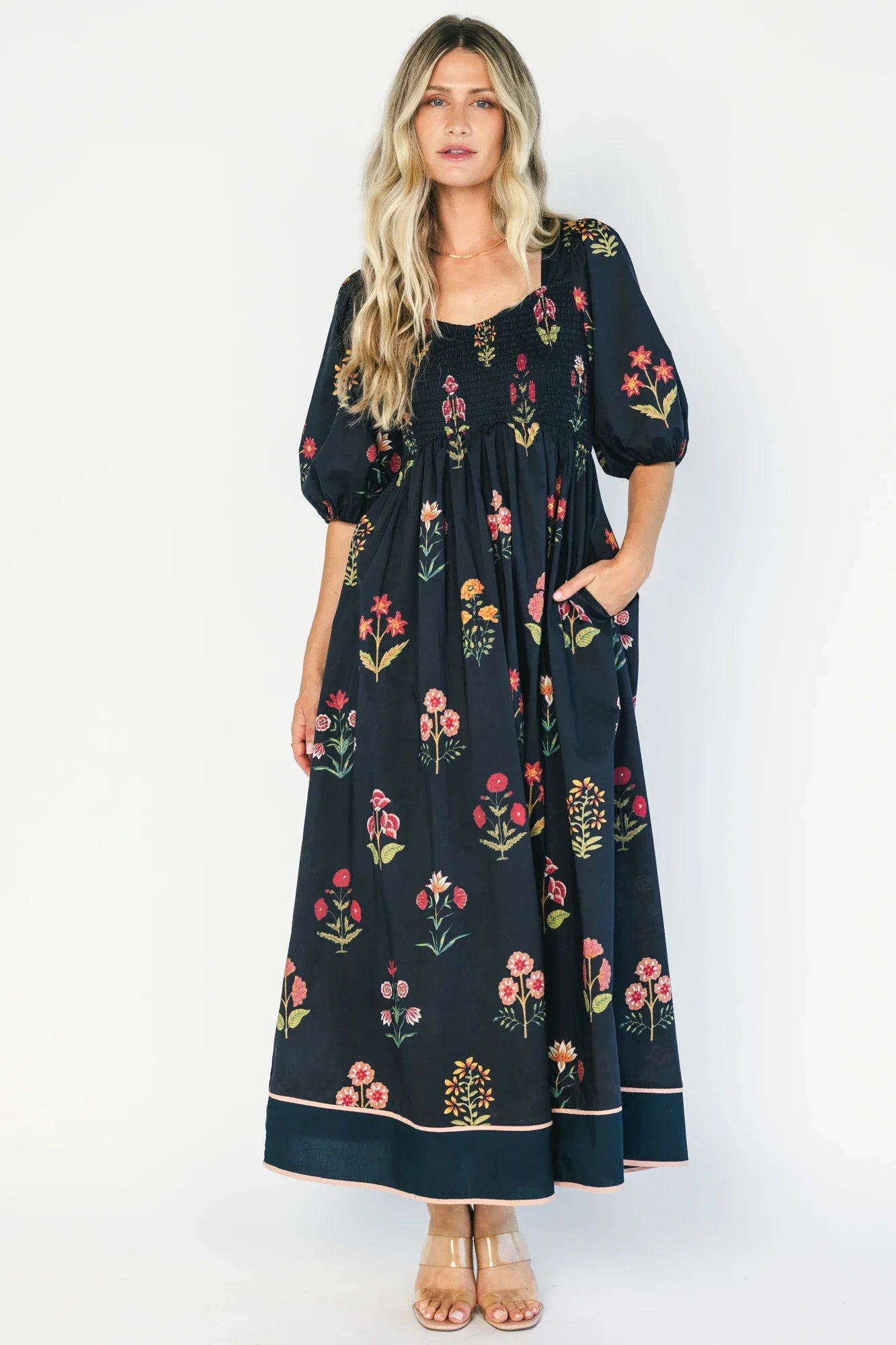Fern Maxi Dress | Navy Floral Secondary image