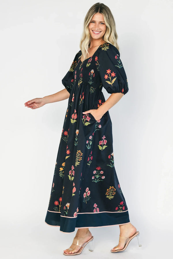 Fern Maxi Dress | Navy Floral