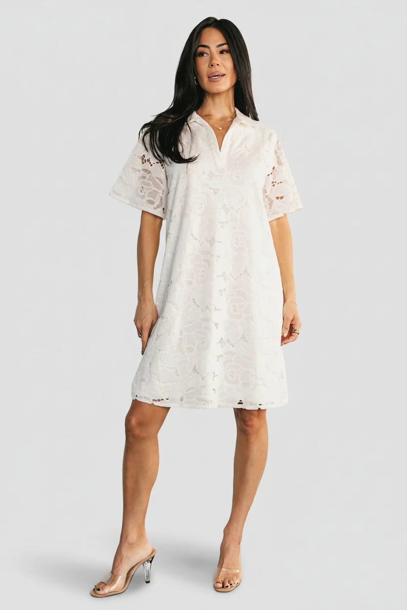 Calida Lace Dress | Off White