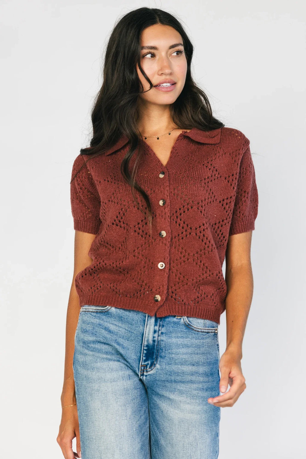 Roxy Knit Cardigan | Dark Clay