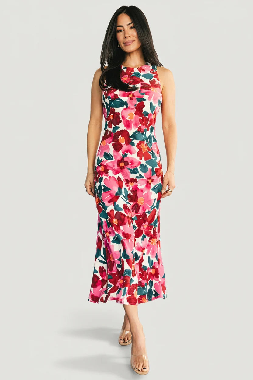 Fernanda Midi Dress | Fuchsia Floral Main image