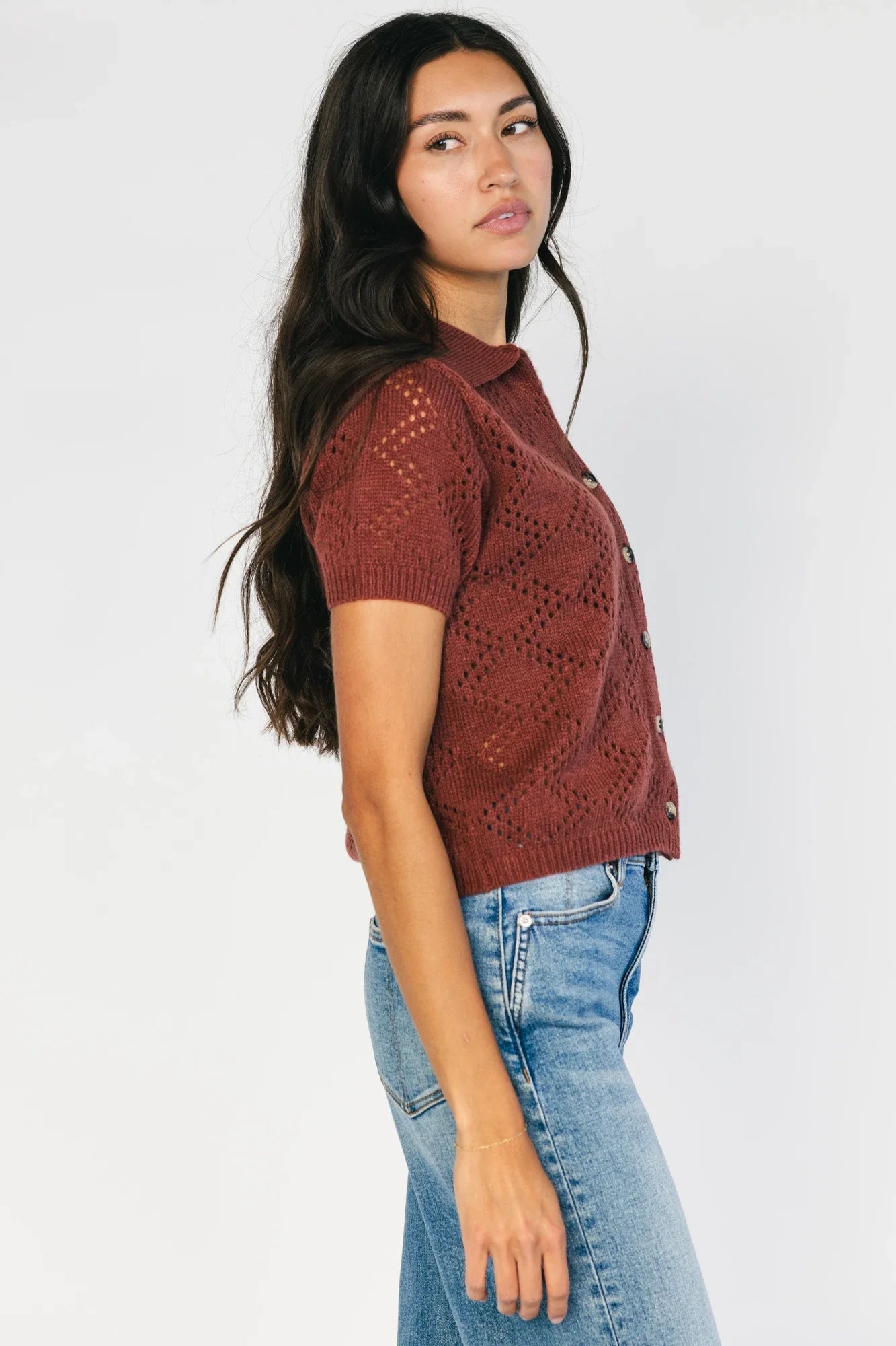Roxy Knit Cardigan | Dark Clay Secondary image