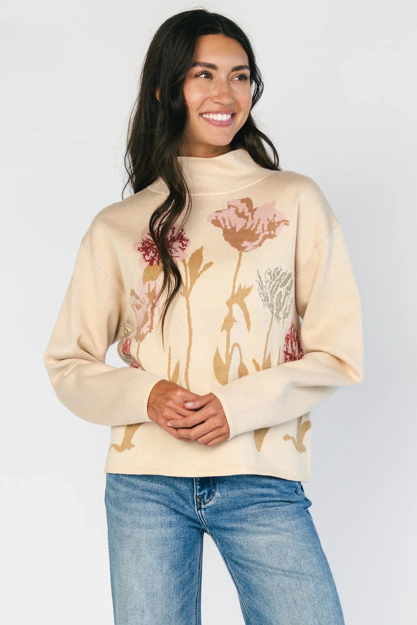 Marlowe Flower Sweater | Natural Secondary image