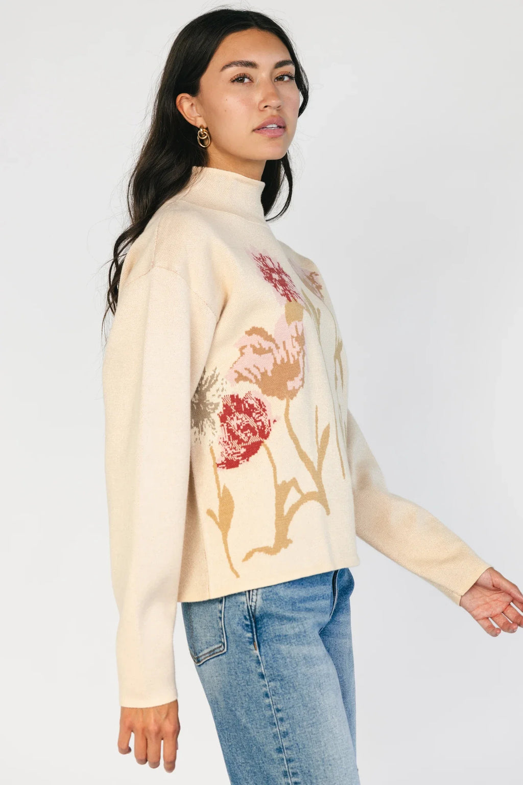 Marlowe Flower Sweater | Natural