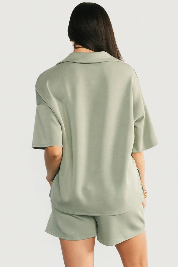 Ana Top + Shorts Set | Green