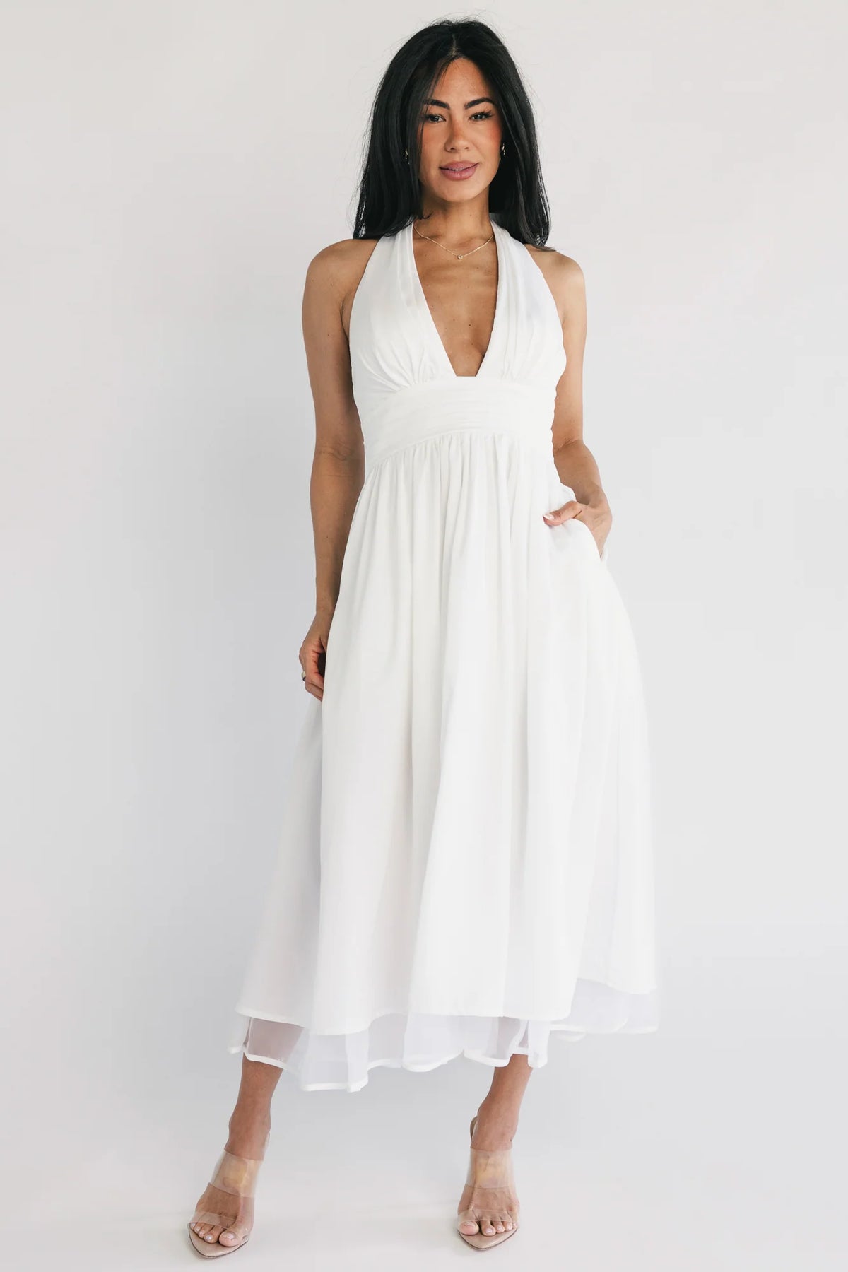 Jeanie Midi Dress | Off White Main image