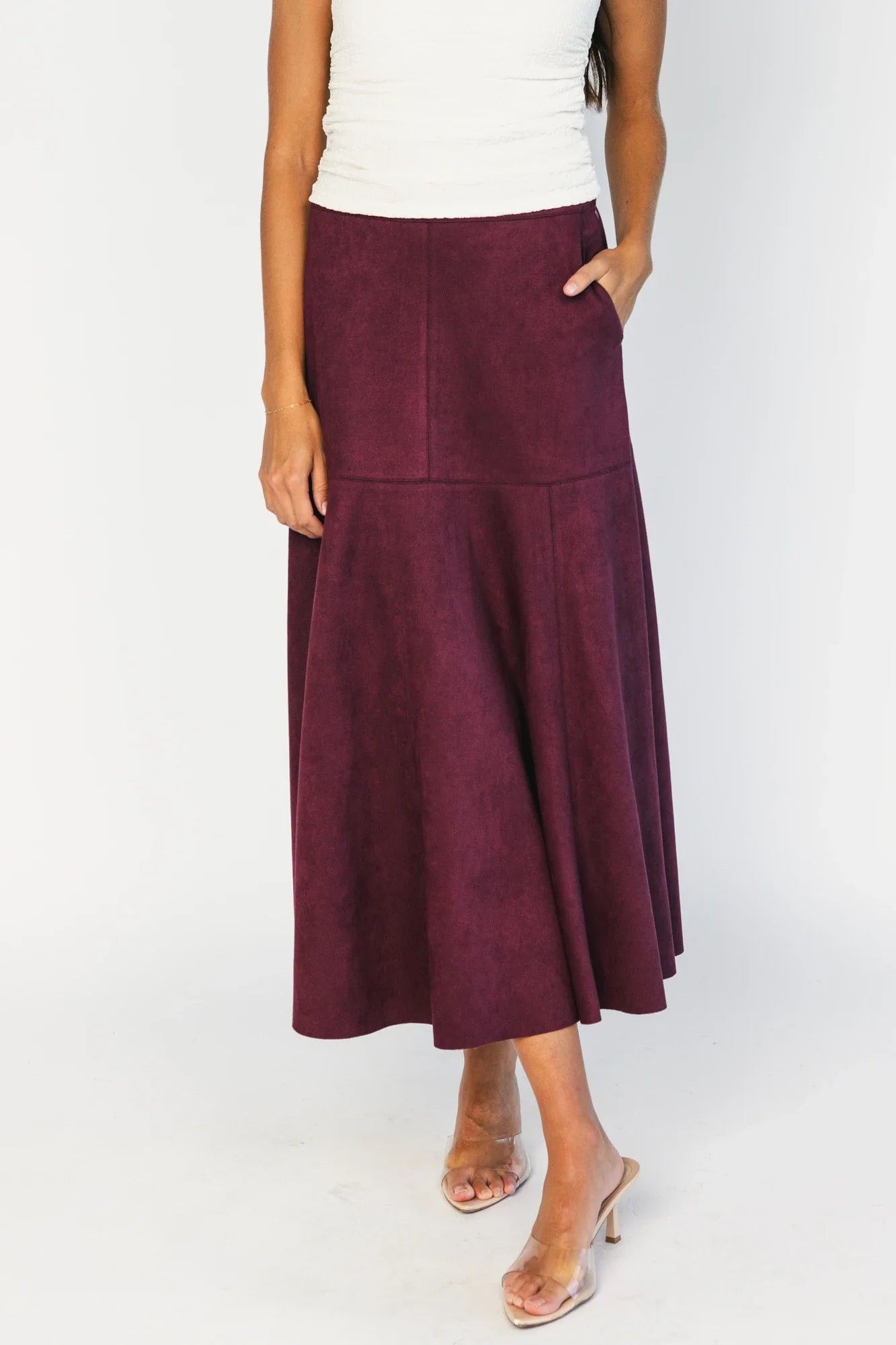 Tona Faux Suede Skirt | Mulberry Secondary image