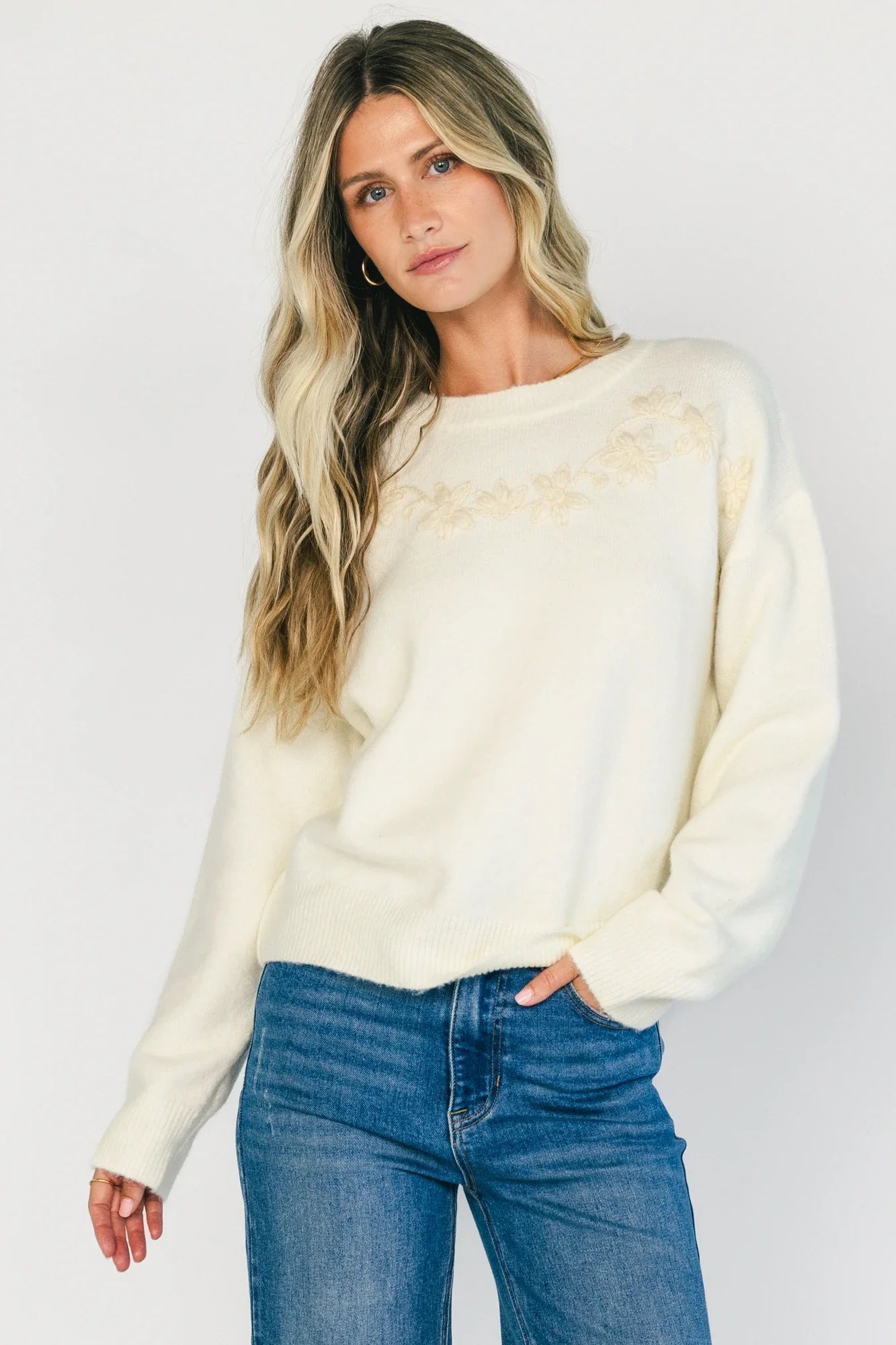 Calloway Sweater | Cream Secondary image