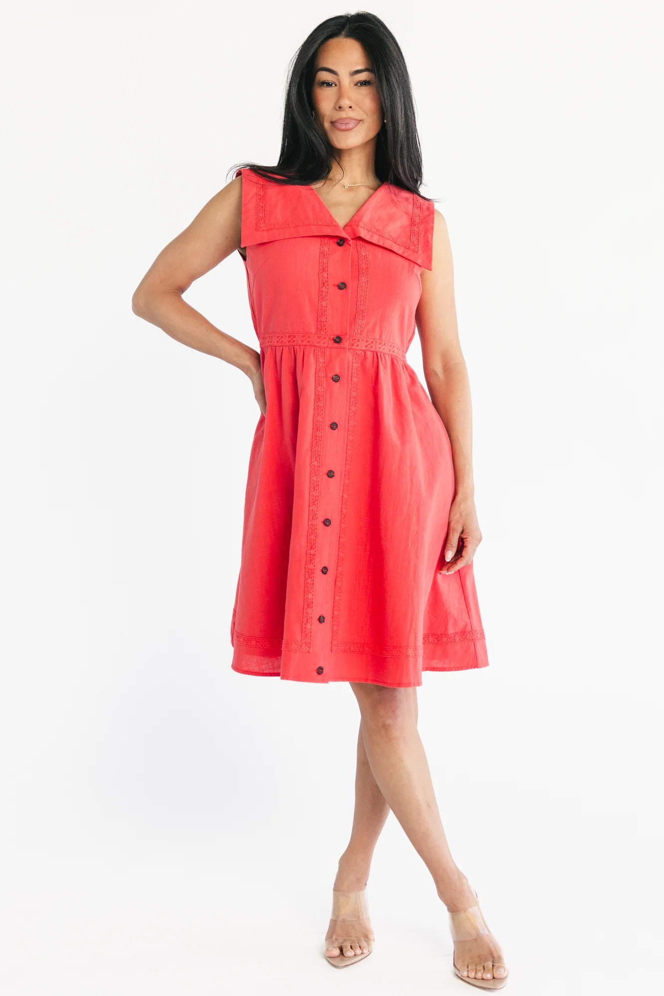 Drew Short Dress | Red Secondary image