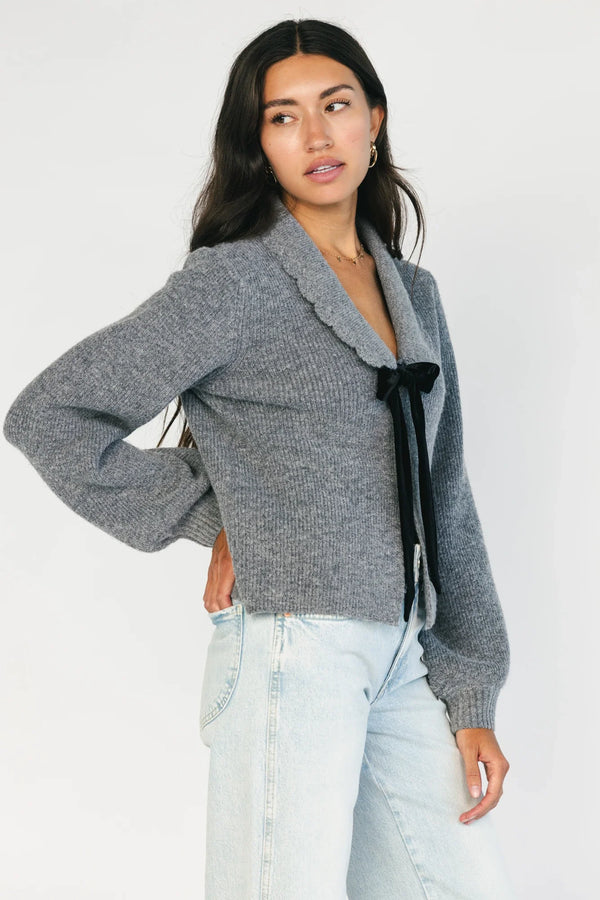 Emerson Bow Sweater | Gray