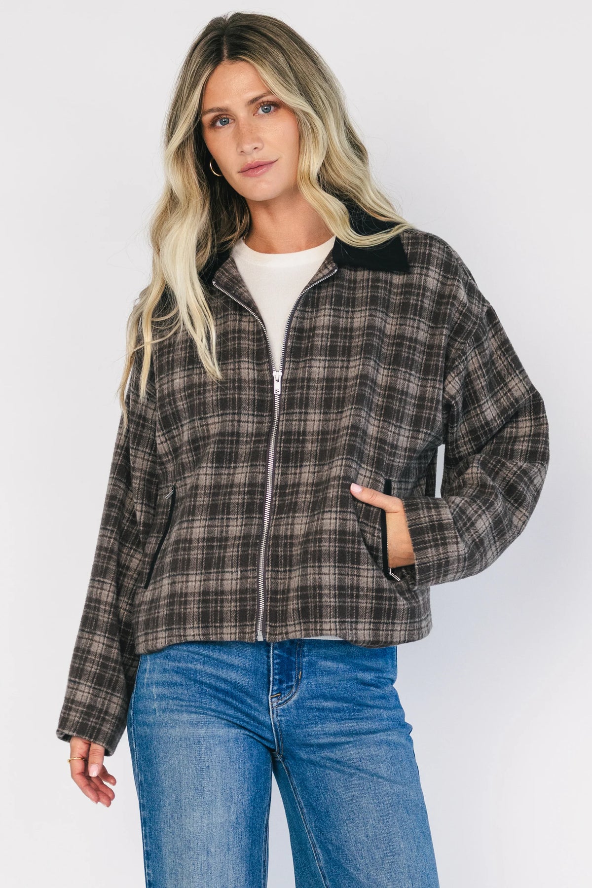 Harvard Jacket | Brown Plaid Main image