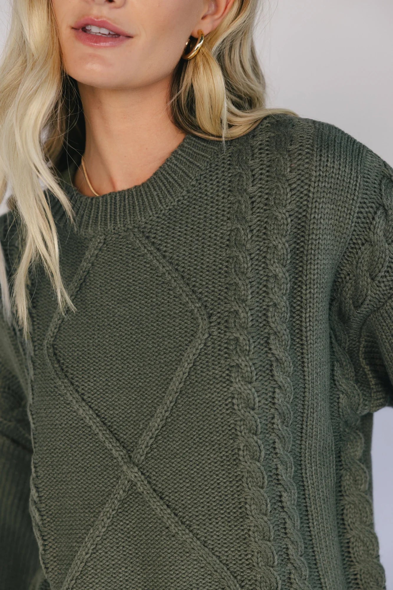 Mona Knit Sweater | Olive Secondary image