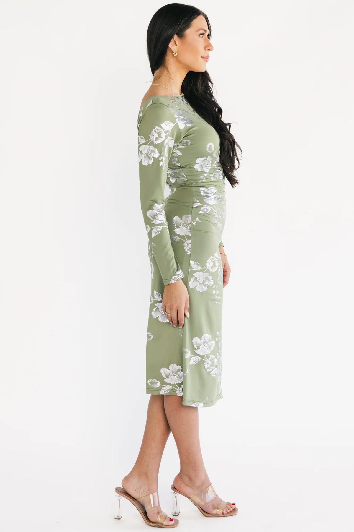 Valeria Midi Dress | Sage + Silver