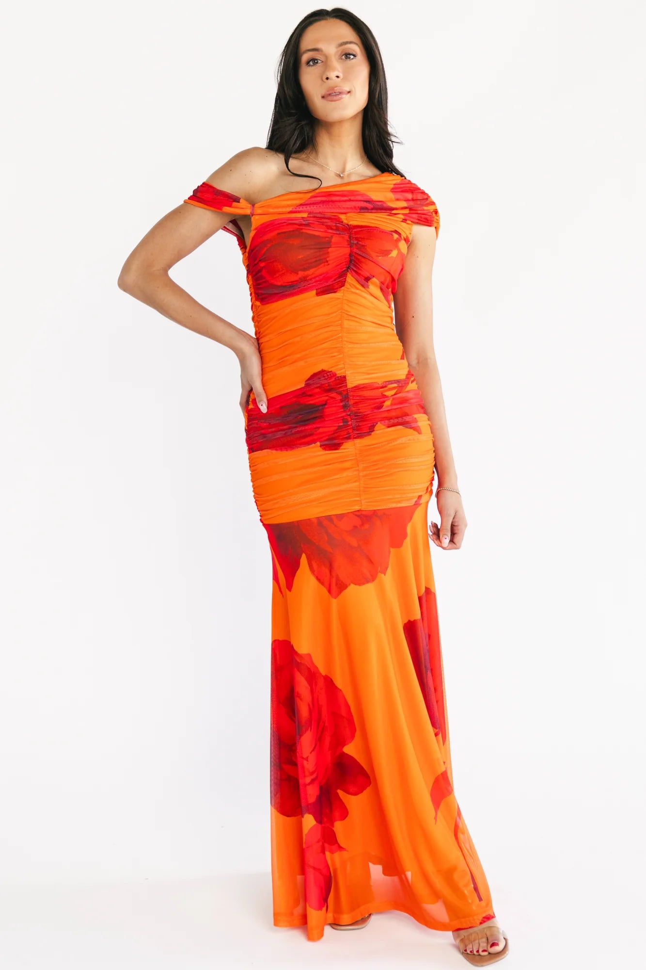 Santorini Maxi Dress | Sunset Red Secondary image