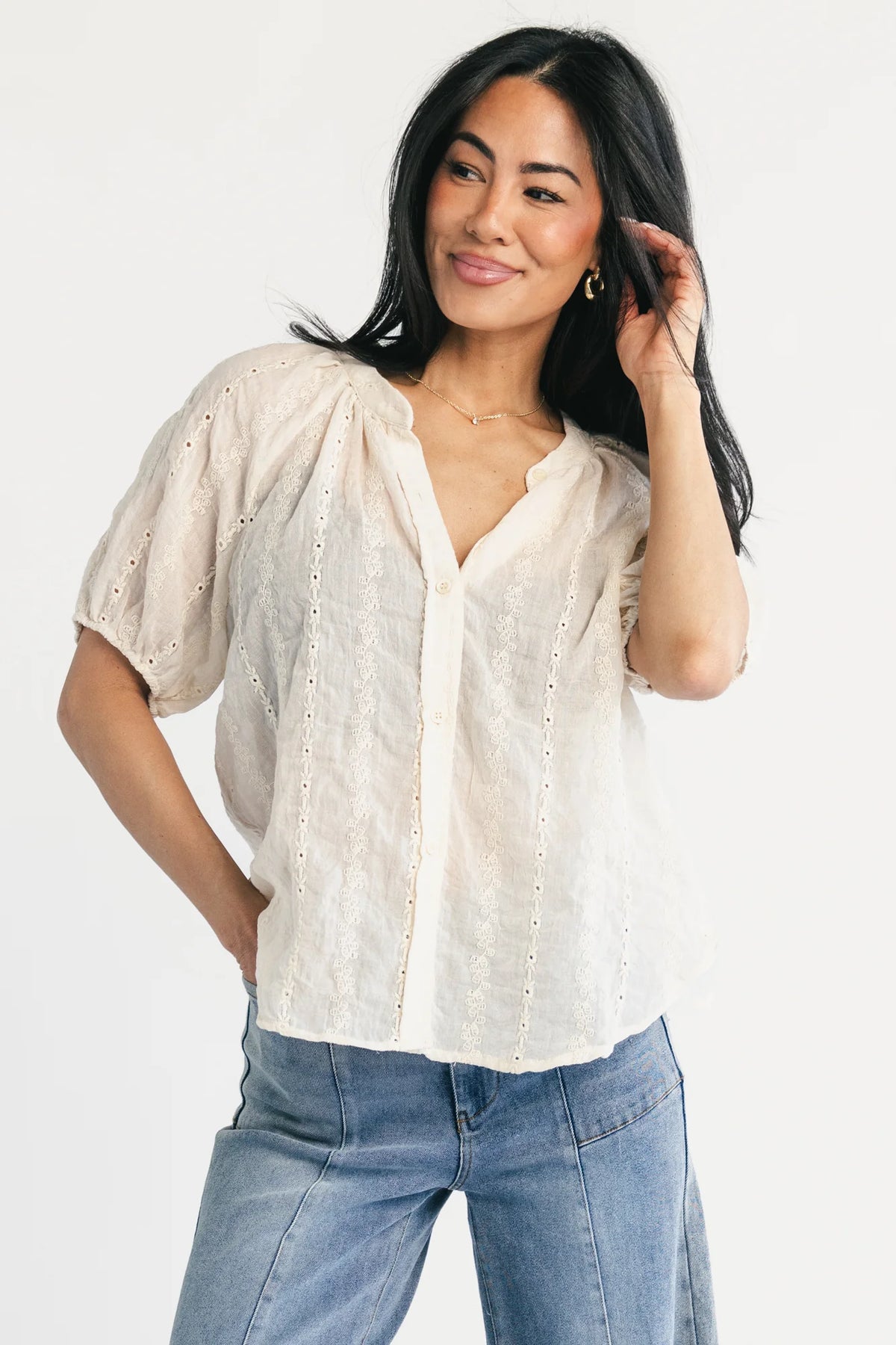 Bellamy Lace Top | Vintage Cream Main image