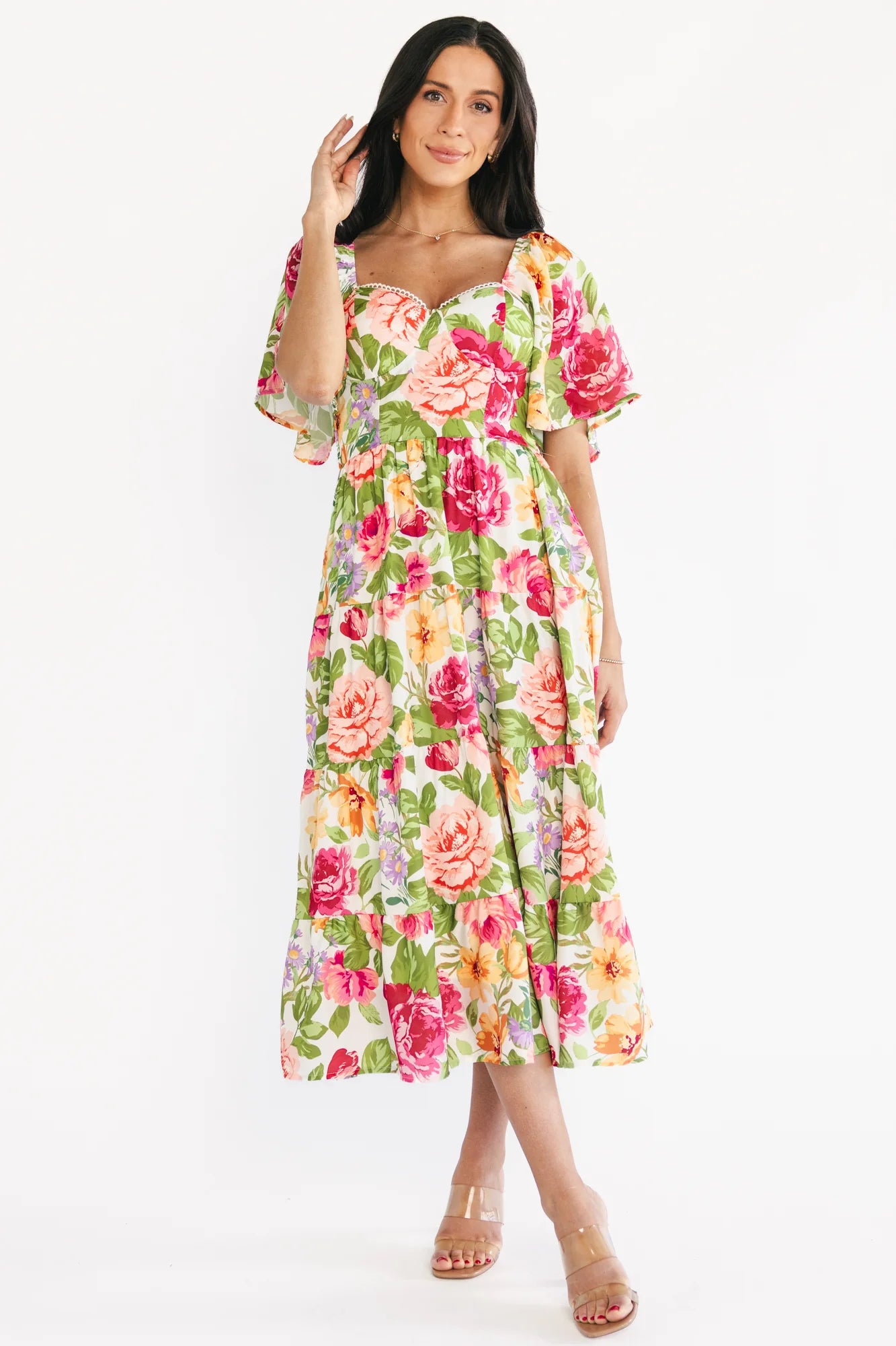 Paislee Midi Dress | Multi Floral Secondary image