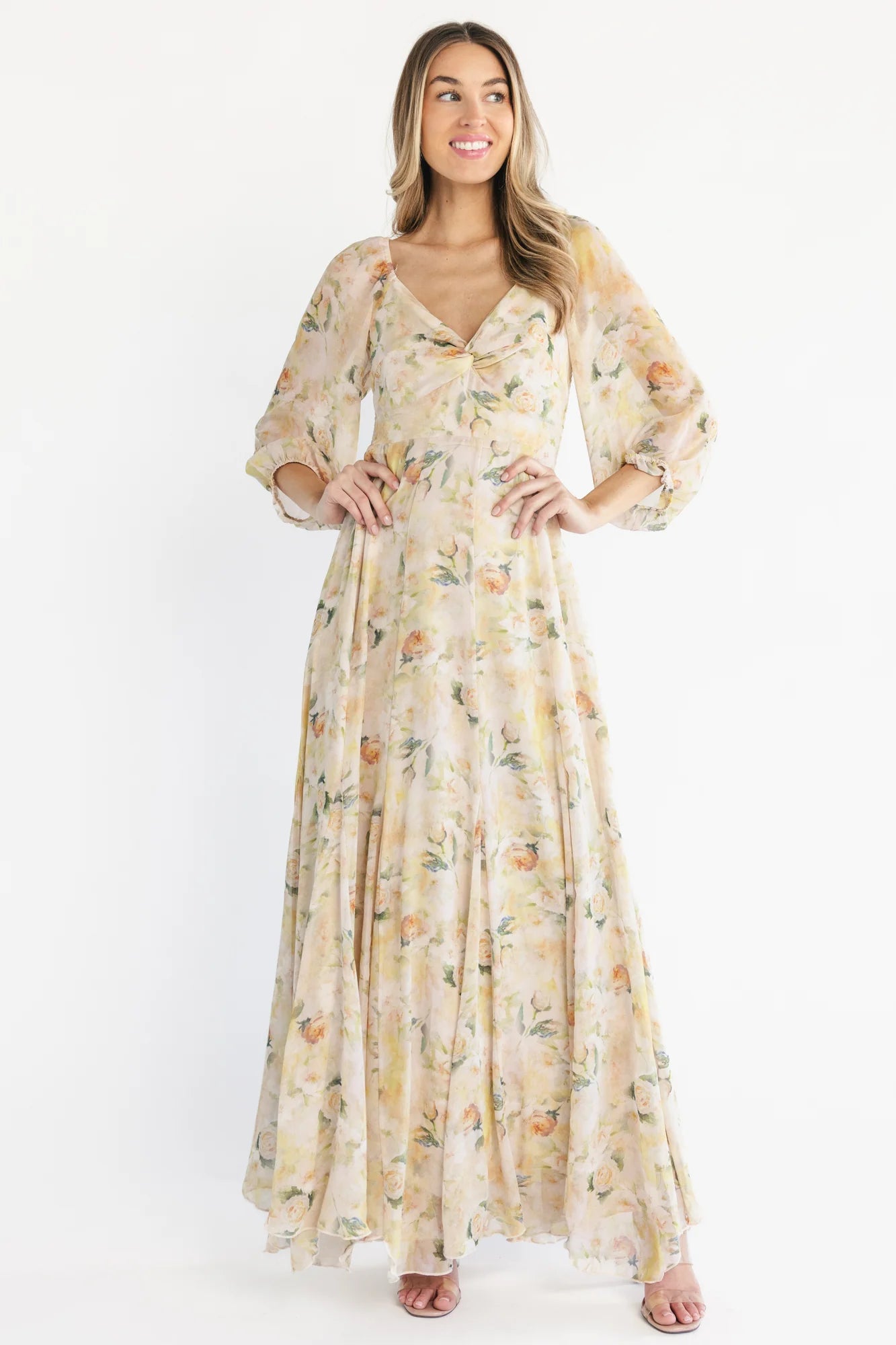 Aviana Maxi Dress | Golden Floral Secondary image